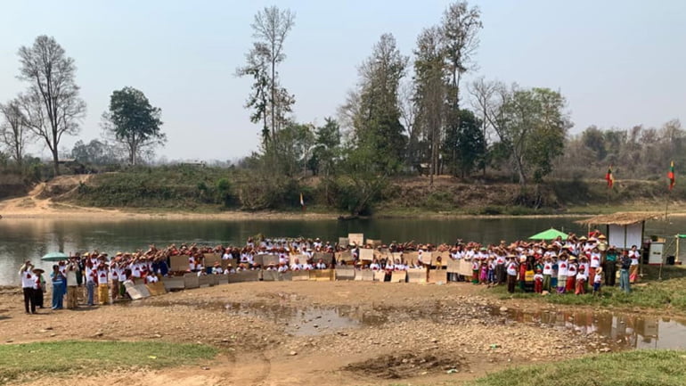 ၵေႃႁူမ်ႈသၢင်ႈ ၸဝ်ႈႁႆႈၸဝ်ႈၼႃးၸိုင်ႈတႆး Holding a prayer ceremony dedicated to the Namtu River (Talong Village) 6 ၵေႃႁူမ်ႈသၢင်ႈ ၸဝ်ႈႁႆႈၸဝ်ႈၼႃးၸိုင်ႈတႆး shan state farmers namtu talong march 2020 2